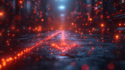 Obraz premium Numerical directional indicator, directional arrow