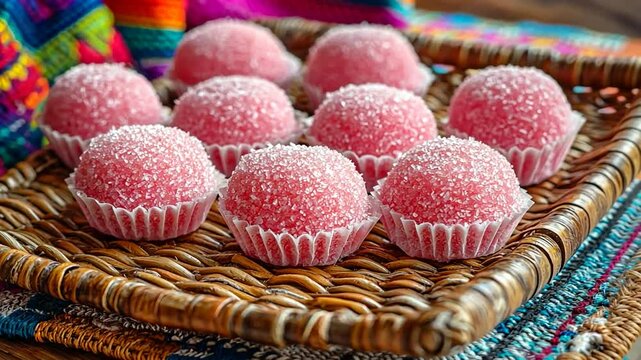 mexican cocadas rosas pink coconut sweets video