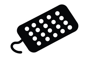 birth control pills vector icon