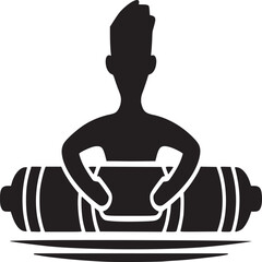 Silhouette of a person in a pool with a floatation device for swimming and water activities fun time