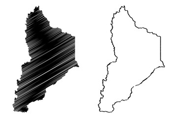 Neuquen (Region of Argentina, Argentine Republic, Provinces of Argentina) map vector illustration, scribble sketch Neuqu&eacute;n Province map