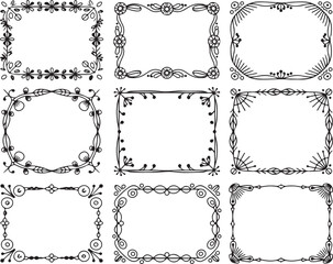 Hand-Drawn Decorative Frames Collection