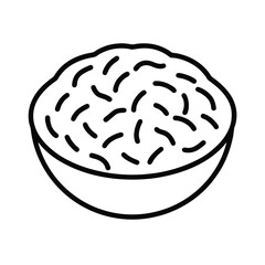 Hash browns breakfast potatoes shown in lively artistic continuous line Vector illustration