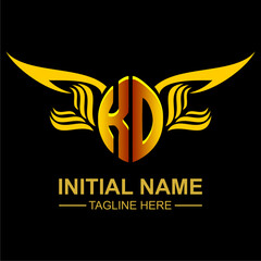 Obraz premium KO Golden Wing Emblem Logo