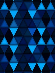 Abstract Blue Triangle Geometric Pattern - Modern, stylish, repeating triangle design. Symbolizes precision, structure, technology, and unity. Clean and sophisticated geometric background