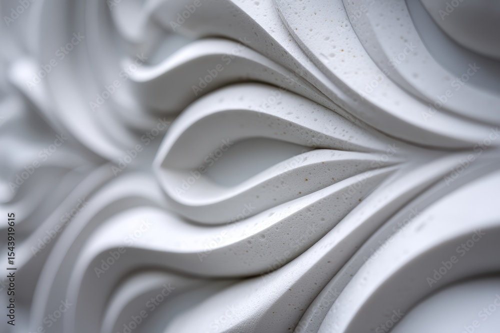 Poster abstract sculpted wave design - fluid, organic forms create a sense of movement and flow. the design
