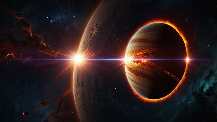 Fototapeta premium Planets in space. Solar system. Astronomy and science.