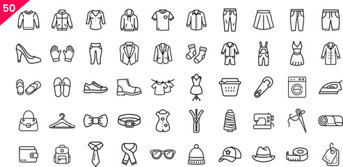 Collection of Clothing and Fashion Related Icons
