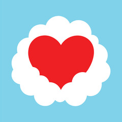 Heart Shaped Cloud Formed by Fluffy White Clouds