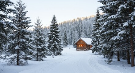 Naklejka premium winter space of snow 