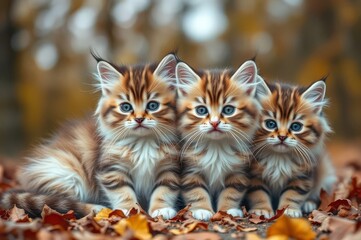 Ragdoll Kittens in Autumn
