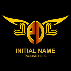 PO Golden Wing Emblem Logo