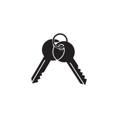 Security key icon access control and protection symbol