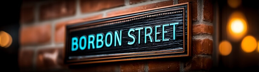 Obraz premium Street sign on brick wall
