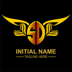 SO Golden Wing Emblem Logo