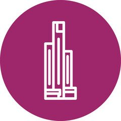 Eureka Tower Vector Line White Circles Multicolors