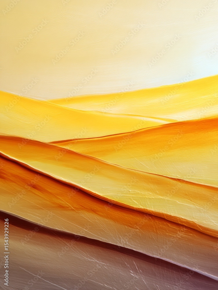 Poster golden sands abstract - abstract of flowing golden sand dunes, creating a calming and serene atmosph