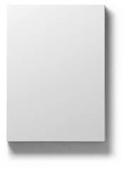 A blank book cover with a clean, minimalist design.