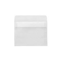 A simple, clear envelope designed for mailing letters or documents.