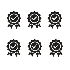 SET Approved certified icon. Certified seal icon