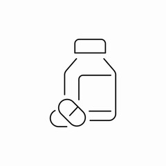pills jar icon sign vector
