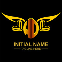 WO Golden Wing Emblem Logo