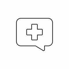 Fototapeta premium speech bubble first aid icon sign vector