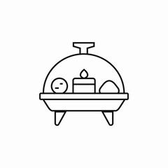 sweeties tray icon sign vector