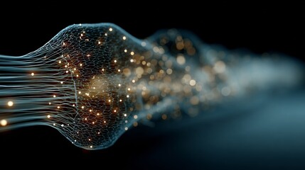 Real image of squids releasing bioluminescent ink escape response glowing cloud expanding in deep sea environment