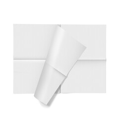 A simple arrangement of white paper sheets, one partially rolled, suggesting a blank canvas for creativity or documentation.