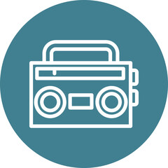 Radio Vector Line White Circles Multicolors