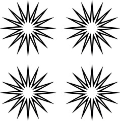Fototapeta premium Sunburst element. Starburst, radial stripes.