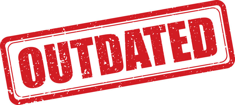 Red Outdated Rubber Stamp Word Text Written in Grunge Vector in Round Double Border, Transparent Background, Svg, Png	