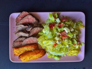 Steak with Salad