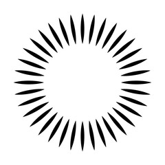 Sunshine icon vector. Rays of the sun illustration sign. Solar corona symbol. Sun web icon. Shine symbol design for web and app.