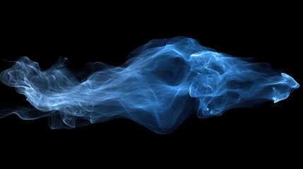 Fototapeta premium Abstract Blue Smoke Wave Digital Art