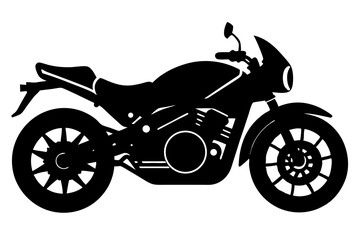Fototapeta premium Silhouette Vector Art Illustration of a Sport Motorcycle Icon