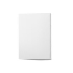 A blank white notebook or pad, suitable for writing or drawing.