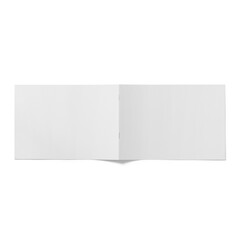 A blank open book showcasing its empty pages, inviting creativity and ideas.