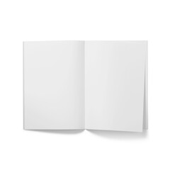 A blank open book, ready for notes or drawings.