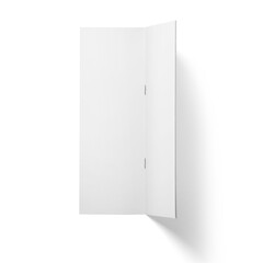 A simple white door partially open, suggesting entry or exit.