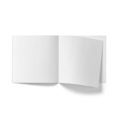 A blank open book or brochure, ready for content or design.