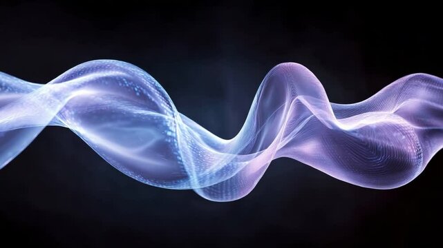 Flowing Light Wave: An ethereal wave of light, flowing gracefully in a sinuous pattern.  Colors shift subtly from cool blues to warm purples, creating an otherworldly effect.