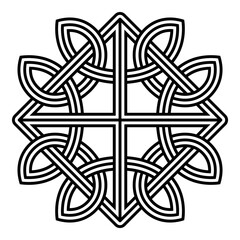 celtic knot trinity on white background for tattoo symbol religion icon logo. vector illustration