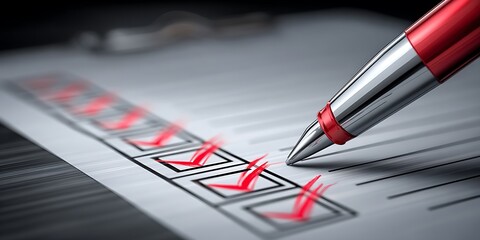 Checklist, marking tasks