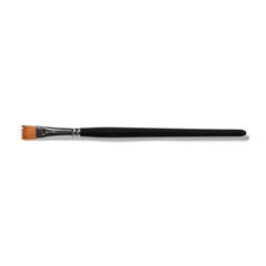 A paintbrush with a flat tip, designed for precise strokes in painting and art projects.