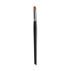 A makeup brush with a flat tip, designed for precise application of cosmetics.