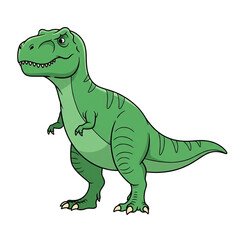 Fototapeta premium Cartoon Tyrannosaurus Rex Illustration Prehistoric Dinosaur Vector Graphic