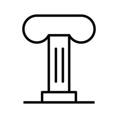 Column icon. Historical architectural column