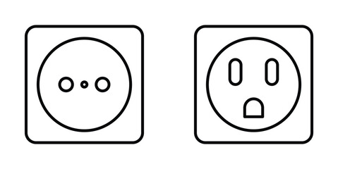 Electrical outlet icon